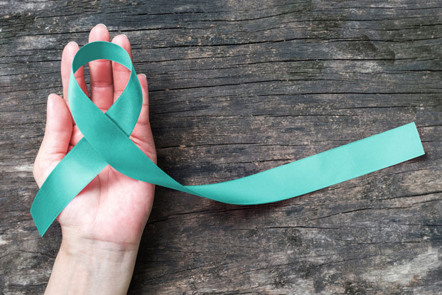 Teal Ribbon for Cervical Health Awareness Month in January