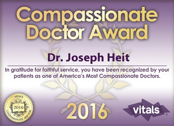 2016 Vitals Compassionate Doctor Award, Dr. Joseph Anthony Heit