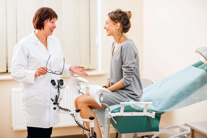 Woman Consulting with Gynecologist about Vaginal Itching Symptoms