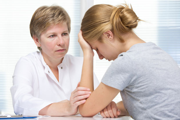 Woman Getting Counseling After Ectopic Pregnancy
