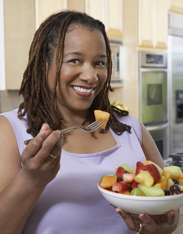 Woman Tailoring Diet to Prevent Osteop