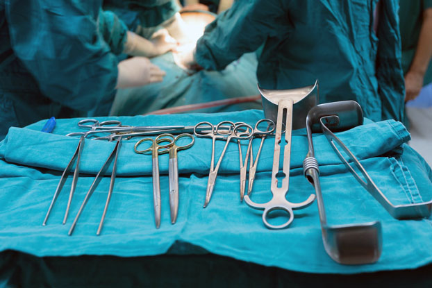 Surgeons Setting Up for C-Section Surgery to Deliver Baby